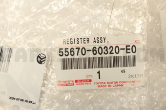 5567060320E0 Toyota REGISTER ASSY