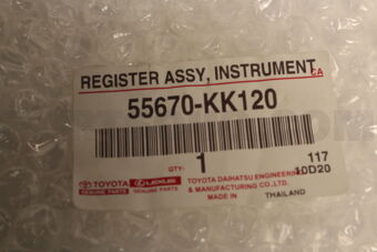 55670KK120 REGISTER ASSY, INSTR