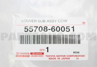 5570860051 LOUVER SUB-ASSY, COWL TOP VENTILAT