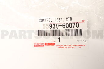 5593060070 CONTROL ASSY, CTR