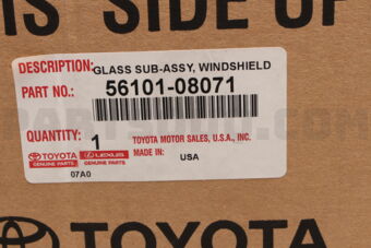 5610108071 GLASS, WINDSHIELD