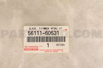 5611160531 GLASS, WINDSHIELD