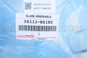 56111BZ180 Toyota GLASS  WINDSHIELD
