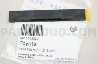 5611602020 SPACER, WINDSHIELD GLASS