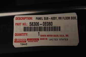 583060E080 PANEL SUB-ASSY, REAR FLOOR SIDE, LH