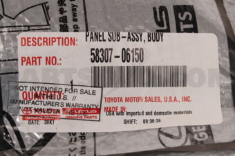 5830706150 PANEL SUB-ASSY, BODY LOWER BACK