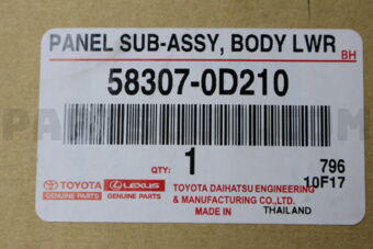 583070D210 PANEL SUB-ASSY, BODY LOWER BACK