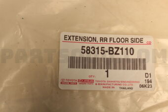 58315BZ110 EXTENSION, RR FLOOR