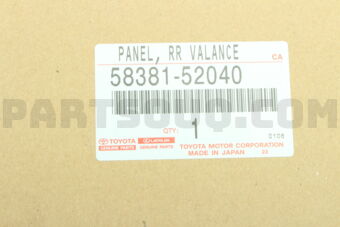 5838152040 COVER, REAR BUMPER, LOWER