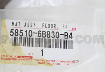 585106B830B4 MAT, FRONT FLOOR, FRONT