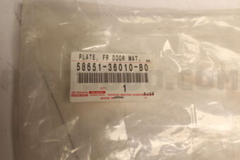 5865136010B0 Toyota PLATE, FRONT DOOR MAT, NO.1
