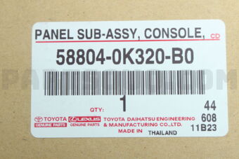 588040K320B0 Toyota PANEL SUB-ASSY  CONS