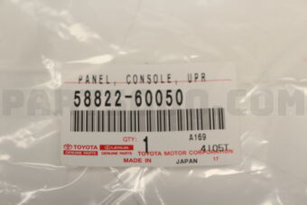 5882260050 Toyota PANEL, CONSOLE, UPPER REAR