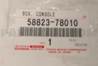 5882378010 BOX, CONSOLE COMPARTMENT