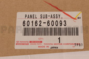 6016260093 PANEL, QUARTER, LH