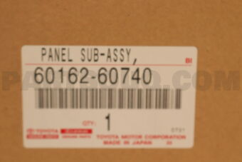 6016260740 Toyota PANEL, QUARTER, LH