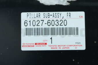 6102760320 PILLAR SUB-ASSY, FRONT BODY, OUTER RH