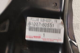 6102760551 Toyota PILLAR SUB-ASSY, FRONT BODY, OUTER RH