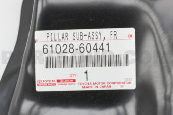 6102860441 PILLAR SUB-ASSY, FRONT BODY, OUTER