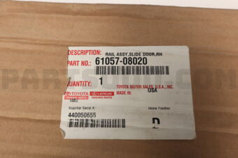 6105708020 Toyota RAIL SUB-ASSY, RR