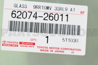 6207426011 WINDOW ASSY, SIDE, REAR LH