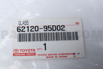 6212095D02 WINDOW ASSY, FRONT SIDE FIX, LH