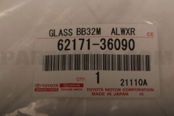6217136090 Toyota GLASS, SIDE LOWER WINDOW