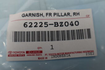 62225BZ040 Toyota GARNISH, FRONT PILLAR, OUTER RH