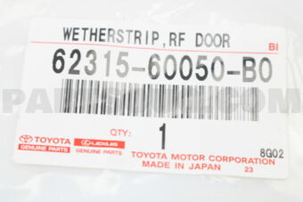 6231560050B0 WEATHERSTRIP, FRONT DOOR OPENING