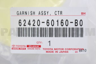 6242060160B0 GARNISH, CENTER PILLAR, LH