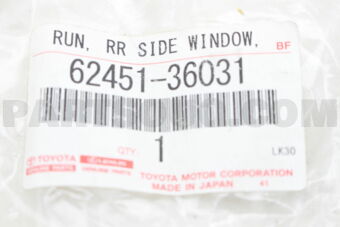 6245136031 RUN, REAR SIDE WINDOW, RH