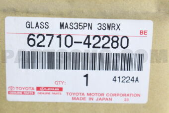 6271042280 WINDOW ASSY, QUARTER, RH