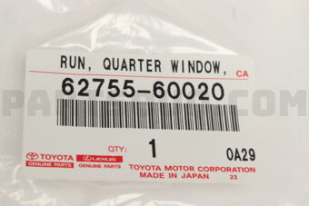 6275560020 RUN, QUARTER WINDOW, RH