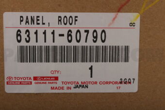 6311160790 PANEL, ROOF