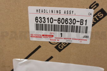 6331060630B1 HEADLINING ASSY, ROOF
