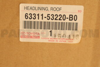 6331153220B0 HEADLINING ASSY, ROOF