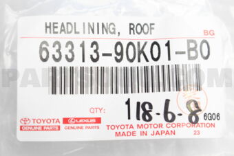 6331390K01B0 HEADLINING, ROOF, NO.3