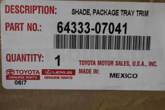6433307041 SHADE ASSY, REAR WINDOW