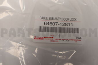 6460712811 Toyota CABLE SUB-ASSY, LUGGAGE DOOR LOCK CONTROL