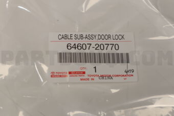 6460720770 CABLE SUB-ASSY, LUGGAGE DOOR LOCK CONTROL