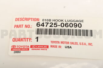 6472506090 HOOK, LUGGAGE