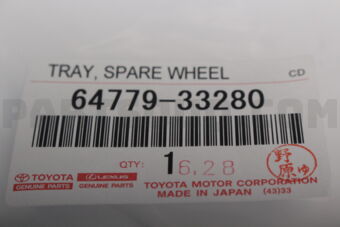 6477933280 TRAY, SPARE WHEEL