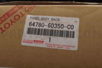 6478060350C0 PANEL ASSY, BACK DOOR TRIM