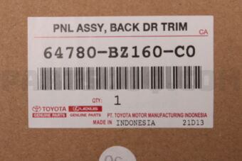 64780BZ160C0 PANEL ASSY, BACK DOO