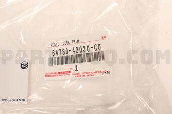 6478342030C0 PLATE, DECK TRIM