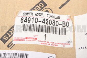 6491042080B0 COVER ASSY, TONNEAU