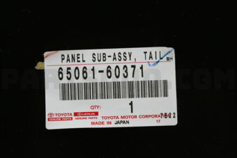 6506160371 PANEL SUB-ASSY  TAIL