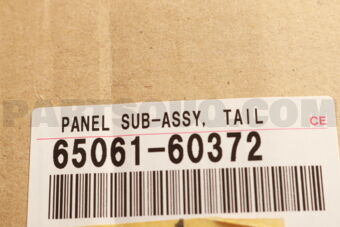 6506160372 Toyota PANEL SUB-ASSY  TAIL