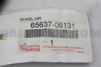 6563706131 LINER, REAR WHEEL HOUSE, RH