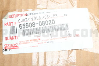 6590808020 CURTAIN SUB-ASSY, RR